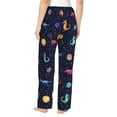 thumbnail image 3 of Pajama Pants Women, Space dinosaur Sweatpants Soft Sleep Lounge Pants, Casual PJ Bottoms Pants with Pockets, 3 of 5