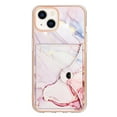 thumbnail image 6 of Compatible with iPhone 14 Plus Wallet Case with Card Holder, Back Flip Folio PU Leather Kickstand Card Slots Case for Women Girls, Double Magnetic Clasp Cover For iPhone 14 Plus,Marble #2, 6 of 6