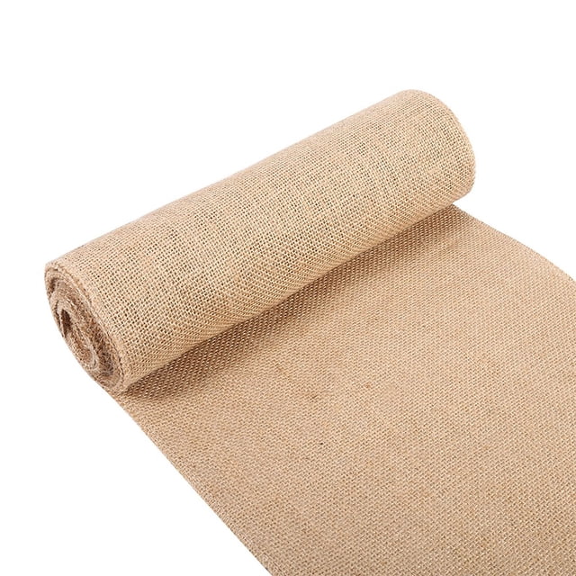 Camino de mesa de arpillera NikouMX de yute natural 10x200 cm 15x200cm 30x200cm 10x500cm 15x500cm 30x500cm