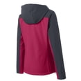 thumbnail image 6 of Port Authority Ladies Hooded Core Soft Shell Jacket-4XL (Dark Fuchsia/ Battleship Grey), 6 of 6