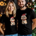 thumbnail image 4 of Camisetas gráficas informales de manga corta con diseño navideño de cachorro para hombre, 4 of 8