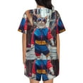 thumbnail image 6 of Rateoe Cool Cat In Sunglasses Pattern Women's Short-Sleeved Pajama Set - 2 Piece Soft and Lightweight Sleepwear Set-3X-Large, 6 of 7