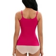 thumbnail image 3 of REFINED ATTIRE Women's Tank Top Adjustable Straps Tummy Control No Trace Shapwear Camisoles L Rose Red, 3 of 5