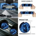 thumbnail image 6 of Yuyamidu Blue Wolf Car Seat Cover Full Set of 16 Fashion Steering Wheel Cover Seat Belt Covers Sunshade Car Windshield Handbrake Sets Rear View Mirror Cover Coasters Key Chain Car Accessories, 6 of 7