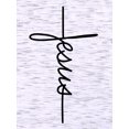 thumbnail image 3 of Women'd Round Neck Jesus Letter Printed Pullover Tank Top, 3 of 4