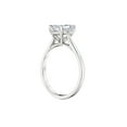 thumbnail image 4 of Cora Jewellery 4CT Cathedral Set Emerald Moissanite Solitaire Engagement Ring for Women, 18K White Gold, 4 of 5