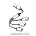 thumbnail image 3 of CNKOO USB OTG Splitter Y Cable USB Male to 3 Female USB 2.0 Converter Multi USB Port Expander Hub Multiport Split Adapter, 3 of 8