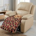 thumbnail image 3 of ZIATUBLES Red Leopard Print Recliner Chair Cover, Quilted Polyester Furniture Protector with Anti-Slip Silicone Dots, Washable Pet Friendly Seat Cushion Slipcover for Living Room, 3 of 8