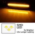 thumbnail image 2 of Black-Out Smoked Lens 30-SMD Amber Full LED Strip Front Bumper Side Marker Light Kit For Lexus 1992-2000 SC300 SC400, Replace OEM Amber Front Sidemarkers, 2 of 9