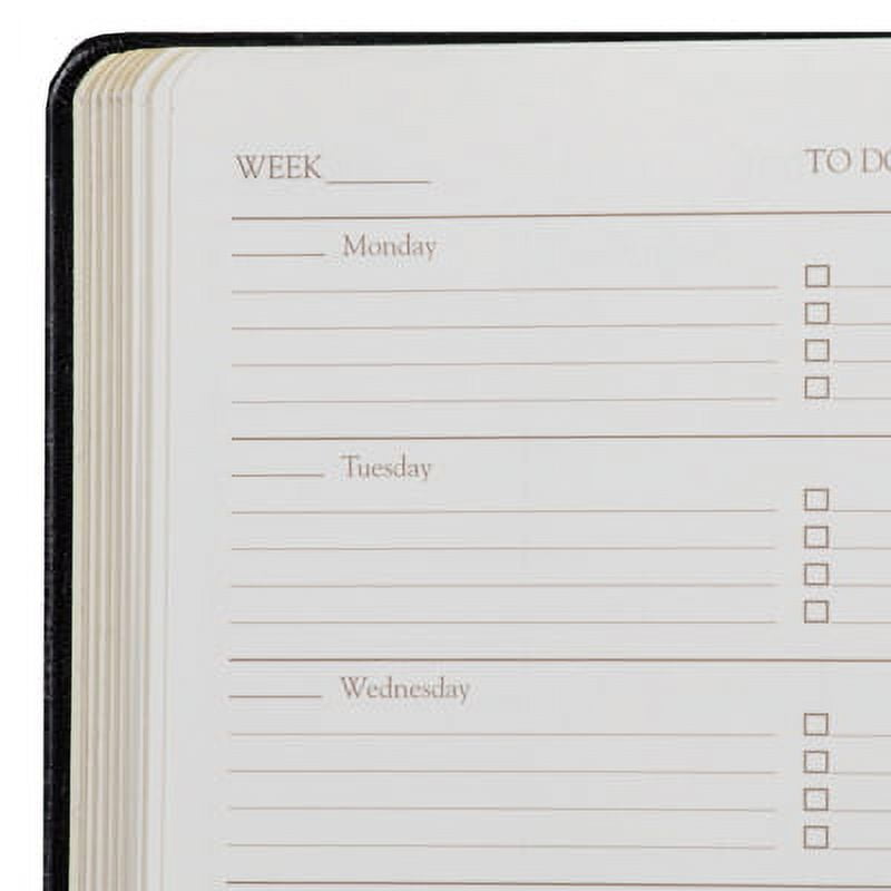 Gallery Leather Undated Daily Planner - Acadia Navy - 8" x 5.5"