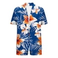 thumbnail image 7 of Womens 2 Piece Hawaiian Beach Outfits Short Sleeve Cardigan Blouses Tops and Drawstring Shorts Set Summer Beach Vacation Beachwear, 7 of 7