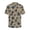 Butterfly Leopard Print Pattern, variant on Distressed American Flag Print Breathable Men's Short Sleeve Shirt, Button Button Front Men's Short Sleeve Button Up Shirt for Seaside Travel Beach