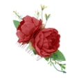 thumbnail image 1 of Ofertas Únicas 1 Pc Clips para el Cabello de Flores Simuladas Portátiles para Mujeres para Fiestas de Tela de Poliéster Rojo Hierro, 1 of 1