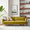 Mopio Chloe Futon Sofa Bed Convertible Sleeper Sofa with Tapered Legs