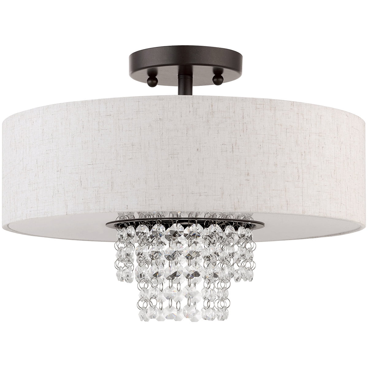 3 Light English Bronze Ceiling Light fixture with Steel base material