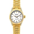 thumbnail image 1 of Pre-Owned Rolex Datejust 26MM 69178 White Diamond Dial Fluted Bezel 18K Yellow Gold President Bracelet, 1 of 7