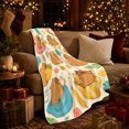 thumbnail image 3 of Playful Tropical Capybara Summer Activities, Playful Coastal Landscape Scene, Warm Flannel Blanket for Beach House and Living Room, Beach Lovers Housewarming Gift, Coastal Home Decor, 3 of 9
