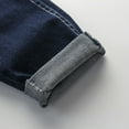 thumbnail image 7 of KIDSCOOL SPACE Baby Little Boys Girls Denim Overalls,Cute Jean Workwear,Deep Blue,18-24 Months, 7 of 7