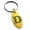 Gold, variant on Stainless Steel Letter D Initial Dotted Monogram Engraved Small Oval Charm Keychain Keyring