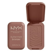 NYX Professional Makeup Buttermelt Powder Bronzer, Matte Warm Bronzer Makeup, Butta Biscuit, 0.17 oz