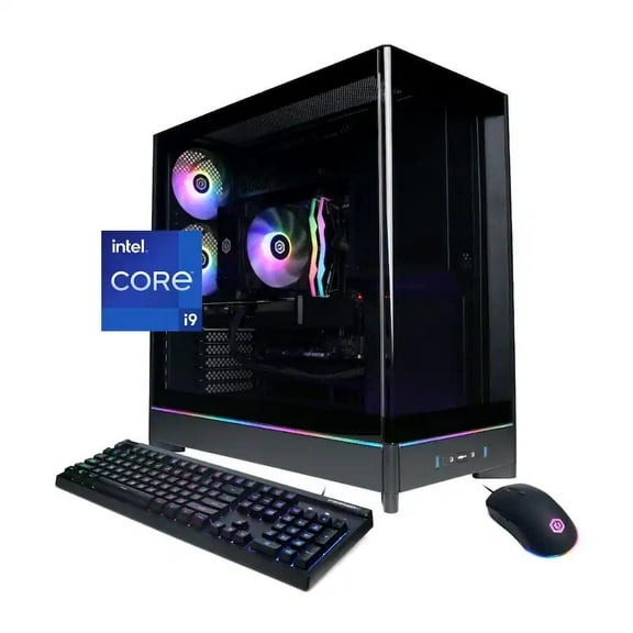 CyberPowerPC - Gaming Desktop - Intel Core i9-14900F - NVIDIA GeForce RTX 5070 12GB - 32GB DDR5 RGB - 1TB PCIe 4.0 SSD - Black