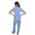 thumbnail image 3 of Womens Medical Scrub Set GT 4FLEX Vneck Top and Pant-Ceil-Small, 3 of 7