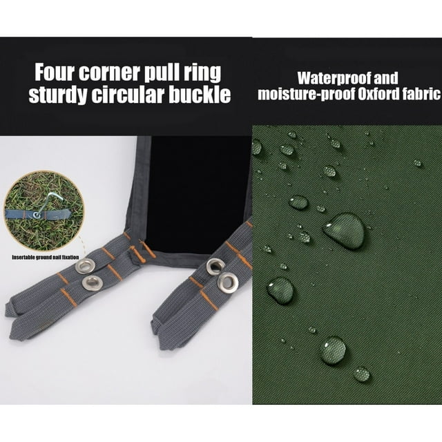 Waterproof Outdoor Dining Mat Camping Cloth Waterproof Mat Beach Mat Sunshade Cloth Tent Floor Mat With Four Ground Nails