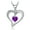 02-Feb-Methyst, variant on 18k White Gold Plated Love Arrow Birthstone Pendant Necklace Women Jewelry