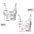 thumbnail image 5 of Haiem Cute Magic Bunny Pattern Womens Sports Bra - U Neck Padded Low Impact Yoga Bra Workout Crop Top Gym Moisture-Wicking Workout Vest -X-Large, 5 of 9