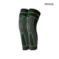 thumbnail image 2 of 2Pcs Protector Anti-Skid Elasticity Brace Compression Leg Sleeve Cycling Football Running Female Basketball Knee Support Green/1 Pair/XL, 2 of 7