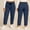 Blue, variant on Caywon Women's Plus Size Solid Color Corduroy Wide Leg Pants Elastic Waist Loose Fit Sporty Casual Full-Length Trousers with Pockets for Daily Outdoor Leisure