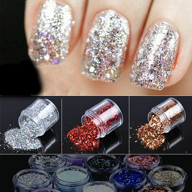 10ml Royal Blue Holographic Nail Fine Glitter Decoration Laser Gold Silver  Pigment Powder Manicure Accessories Professionals Kit - AliExpress