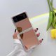 thumbnail image 3 of Funda rígida de lujo para Samsung Galaxy Z Flip, carcasa de espejo de maquillaje a prueba de golpes, color oro rosa, 3, 4, 5, 3 of 5
