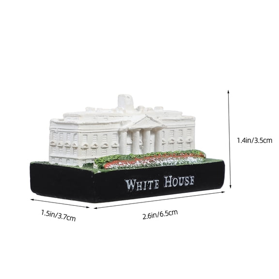 Amosfun Resin Garden Statues White House Sculpture Architectural Model 1Pcs
