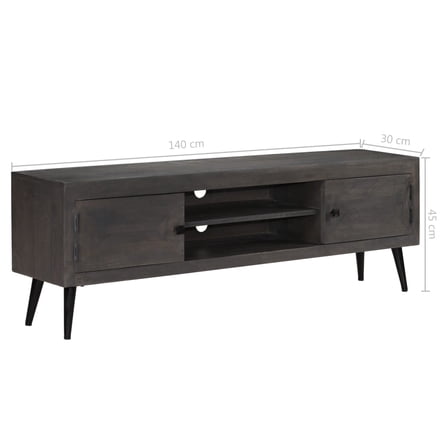 vidaXL TV Stand Solid Wood Mango 55.1"x11.8"x17.7"