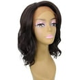 thumbnail image 6 of LUXLUXE Rayana Wavy 15 Inch Long 4X4 Hand-Tied Lace Front Wig, Heat Resistant Fiber, Dark Brown, 6 of 7