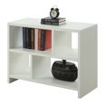 thumbnail image 2 of White 2-Shelf Modern Bookcase Console Table, 2 of 3