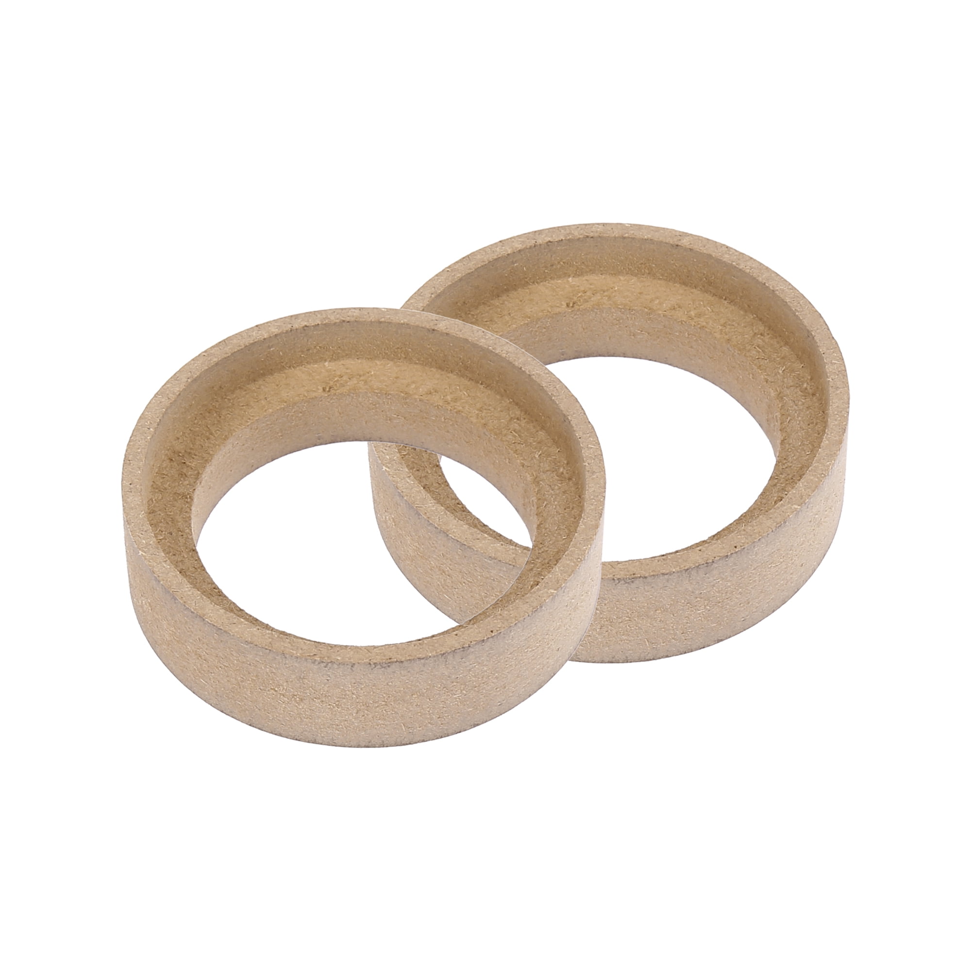 Unique Bargains 2Pcs Car Speaker Ring Adaptor Brackets Recess Bezel Plate Wood 1.2"