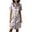 Gray, variant on Womens Button Down Sleep Shirt Soft Satin Nightgown Short Sleeve Night Gown Lightweight Loungewear Purple XXL