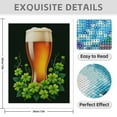 thumbnail image 3 of Diamond Art Kits for Adults - 5d Beer Glass Shamrock Leaves Festive Diamond Painting for Adults, Diamond Art for Adults Beginners, Diamond Painting Kits for Adults for Home Wall Decor, 3 of 7