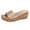Gold, variant on Wedge Sandals for Women Open Toe One Band Platform Slides Comfy Arch Support Summer Antislip Beach Shoes Gold Size 8