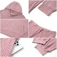 thumbnail image 5 of UVN Two Piece Outfits for Women Long Sleeve Hoodies Tops And Pants Pajamas Sets Casual Fall Winter Lounge Set with Pockets, 5 of 8