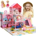 thumbnail image 1 of Maison de Poupée avec Poupées, Cadeau de Rêve de Maison de Poupée pour Filles, 1 of 1