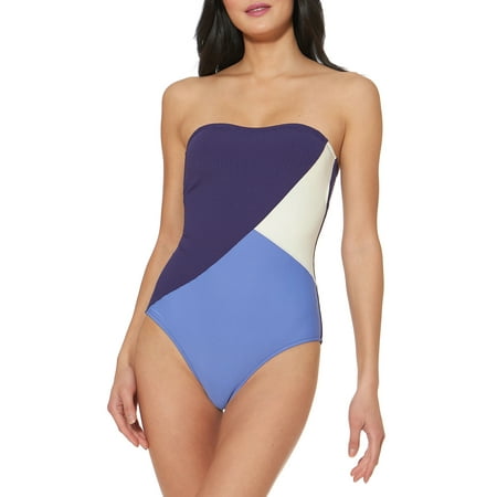 Jessica Simpson Women's Contemporary Chop & Change Panelled One Piece Swimsuit