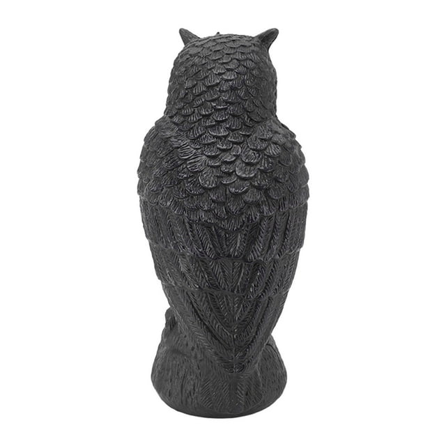 Répulsif pour Oiseaux Hibou, Répulsif pour Oiseaux de Jardin en Plastique Yeux Rouges Hibous pour Éloigner les Oiseaux Détails Fins Résistant à l'Usure Hibous pour Éloigner les Oiseaux