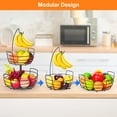 thumbnail image 5 of Fruit Basket, Fruit Bowl 2 Tier Fruit Rack for Kitchen, Fruit Bowl for Kitchen Counter, Detachable Fruit Holder with Banana Hanger - Black, 5 of 8