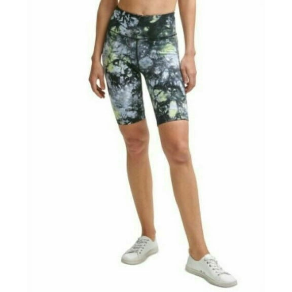 Calvin Klein Oslo Tie-Dyed High-Waist Bike Shorts Women's Black Size XS MSRP $40
