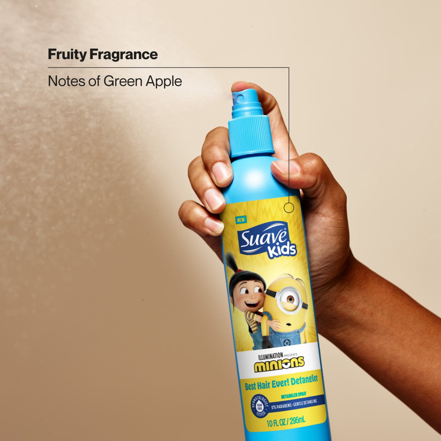 Suave Kids Leave In Conditioner Detangler Spray, Minions, 10 oz