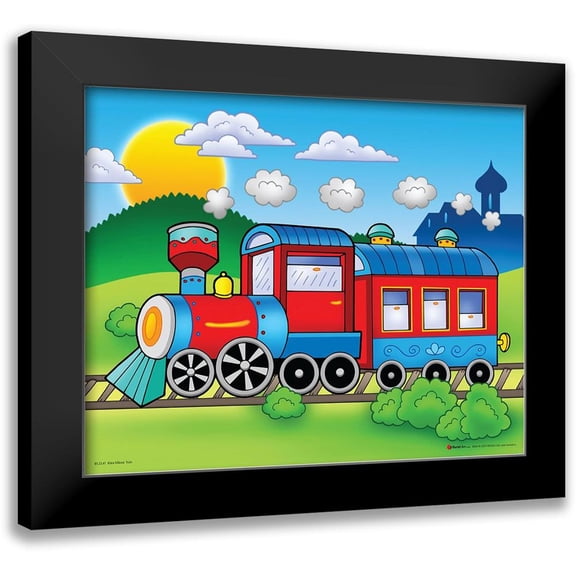Viskova, Klara 14x12 Black Modern Framed Museum Art Print Titled - Red Train