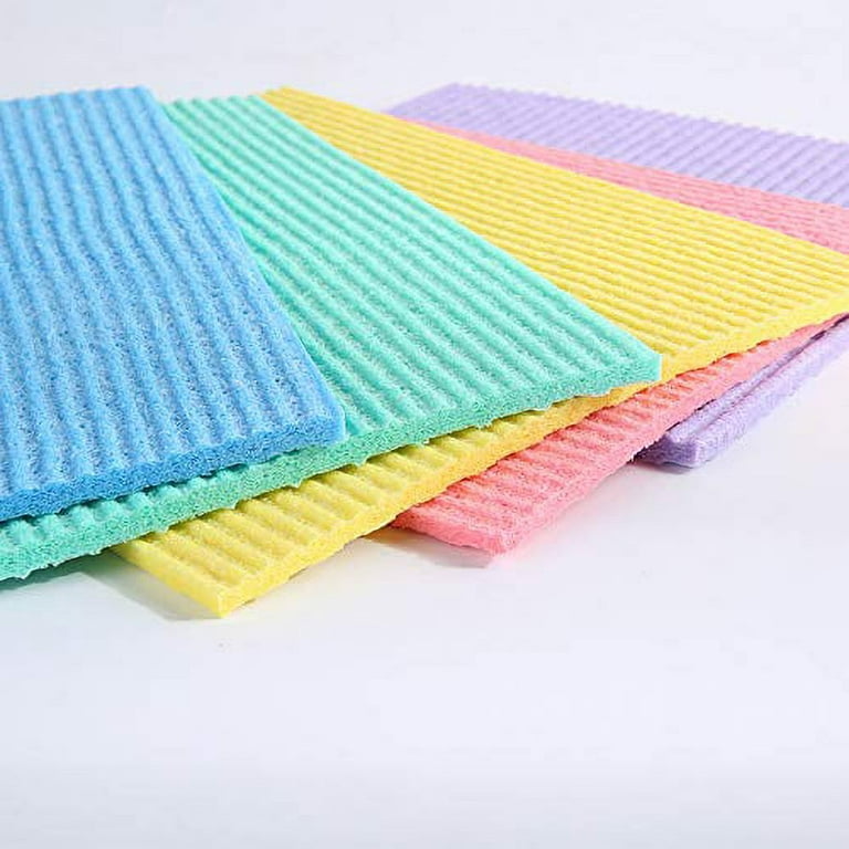 Sold_By_Cheapnwork Reusable Cleaning Cellulose Sponge Cloths Absorbent  Wipes Clean Kitchen Car Dish Eco-Friendly Dishcloth Hand Towel Auto - 1pack